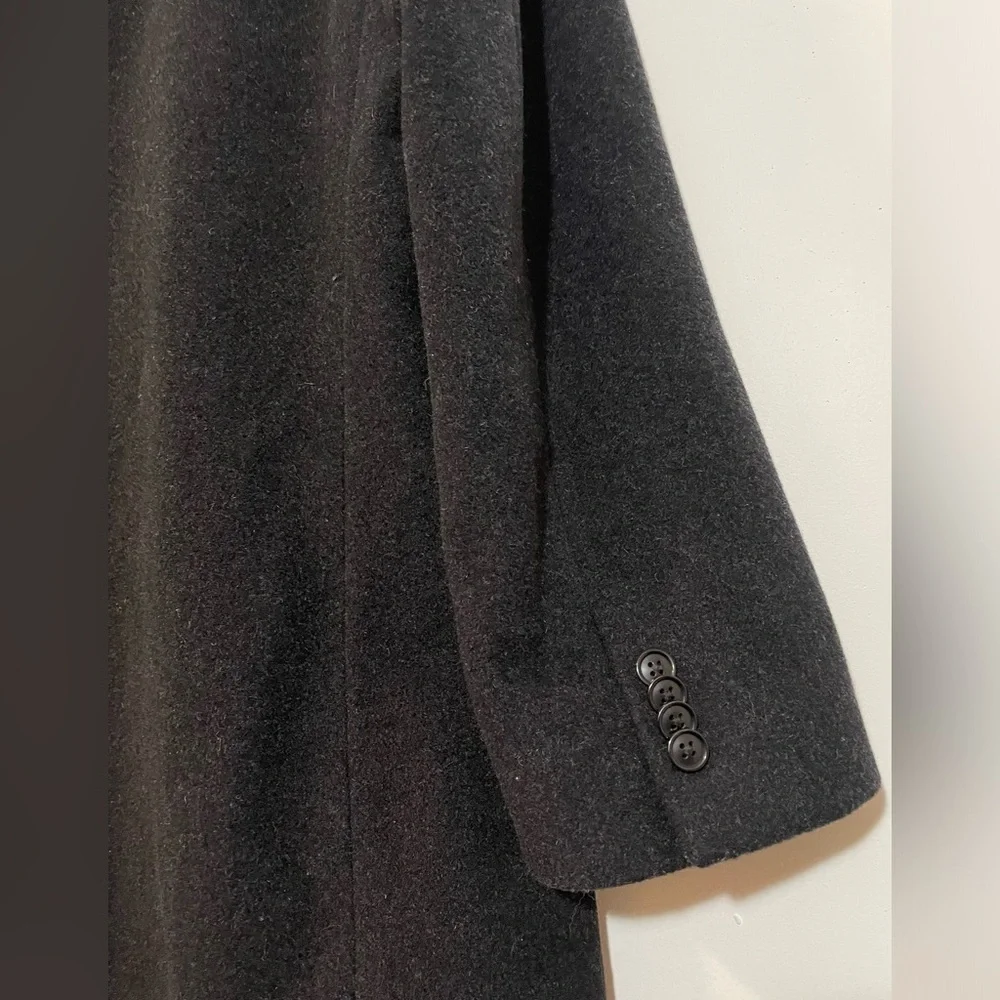Nautica Barge Overcoat Classic Fit Wool Cashmere Blend Lined 40R Dark Gray $450